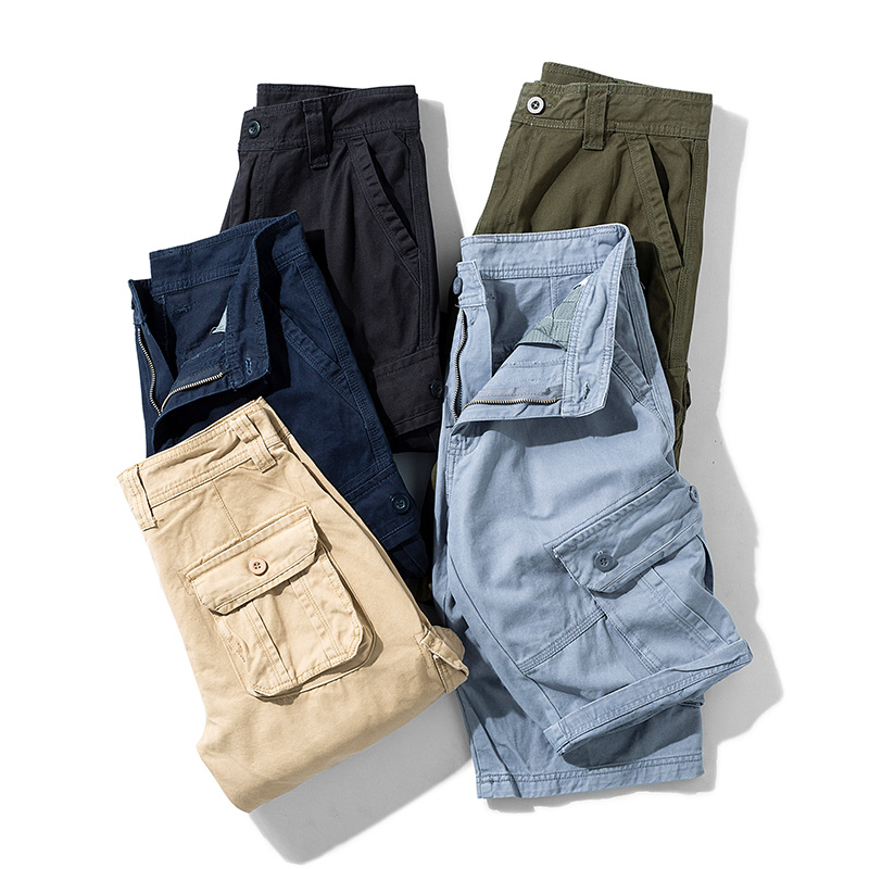 

Men Multi-Pocket Cargo Shorts Summer Male Fashion High Quality Streetwear Joggers Shorts Men's Hip Hop Casual Short Pants Homme, Bl95554 black