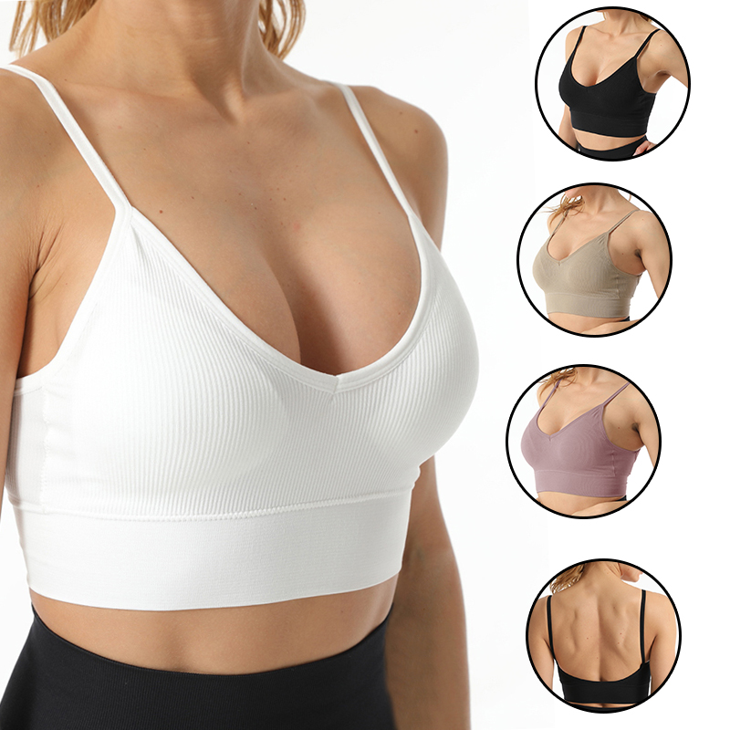 

2020 Backless Sport Bra Top Women Fitness Seamless Yoga Bra Black White Running Yoga Gym Crop Top Women Push Up Sport, Red