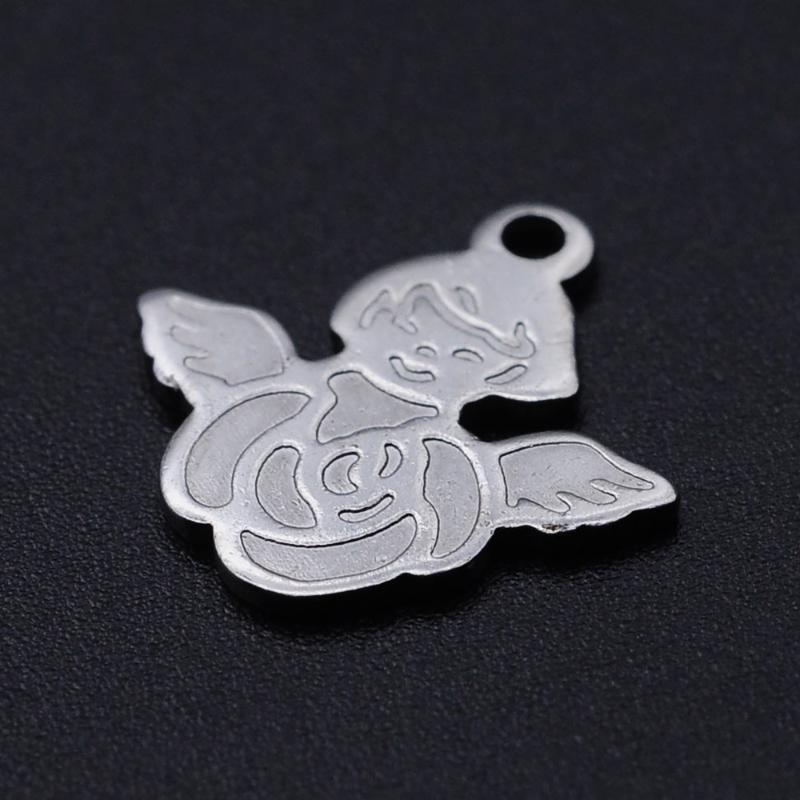 

5pcs/lot 100% Stainless Steel Cute Angel DIY Charm Pendant Wholesale Necklace Pendants Bracelet Making Charms