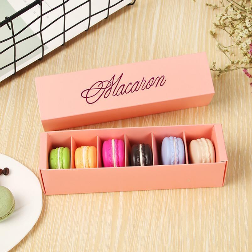 

6 Colors Macaron packaging wedding candy favors gift Laser Paper boxes 6 grids Chocolates Box/cookie box LX6255