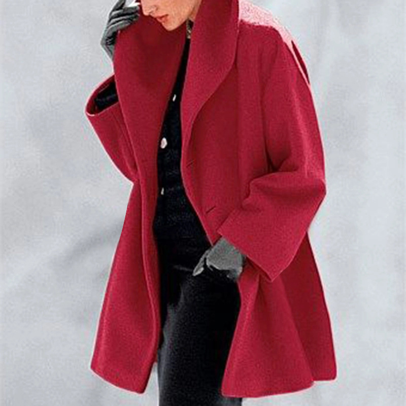 

2019 European and American fashion multicolor warm shawl collar coat women's fall and winter cross-border distribution supply, No.3