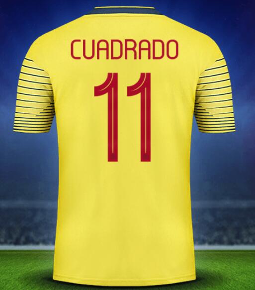 

personalized 10 customized thai quality soccer jersey 9 falcao 11 cuadrado 7 bocca 8 aguilar 6 c sanchez 19 zapata soccer wear, 19-20 home