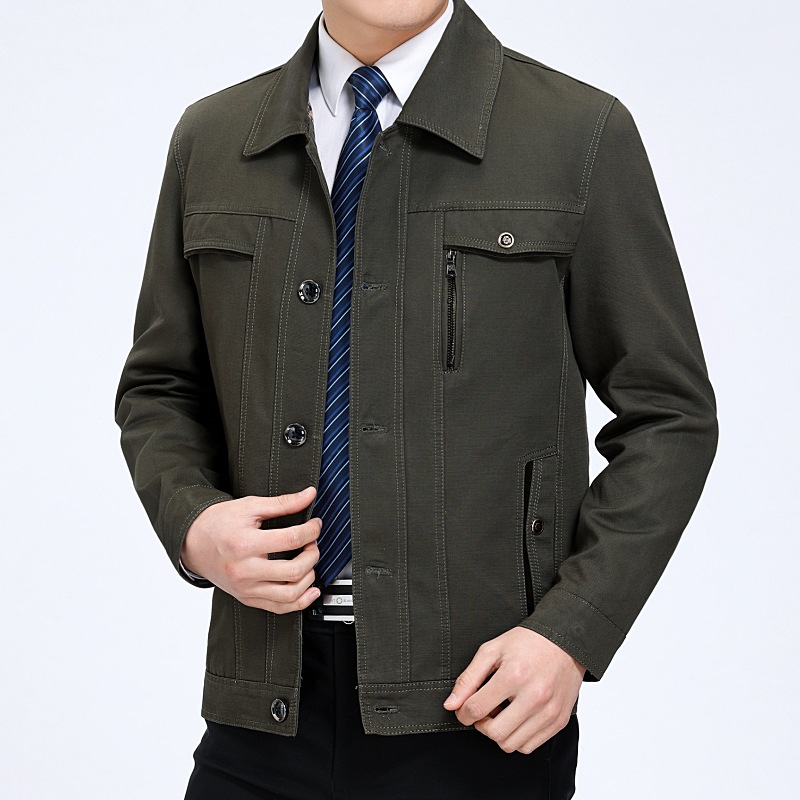 

2020 Spring Autumn Jacket Men Big Size With Buttons Brand Middle-aged Man Classic Casual Jackets, 16 damai231 a