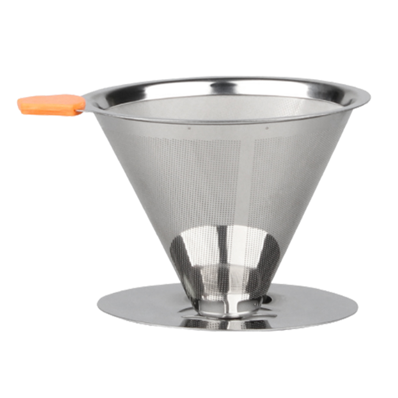 

Reusable Coffee Filter Stainless Steel Holder Metal Mesh Funnel Baskets Coffee Filters Dripper Drip Filter Cup
