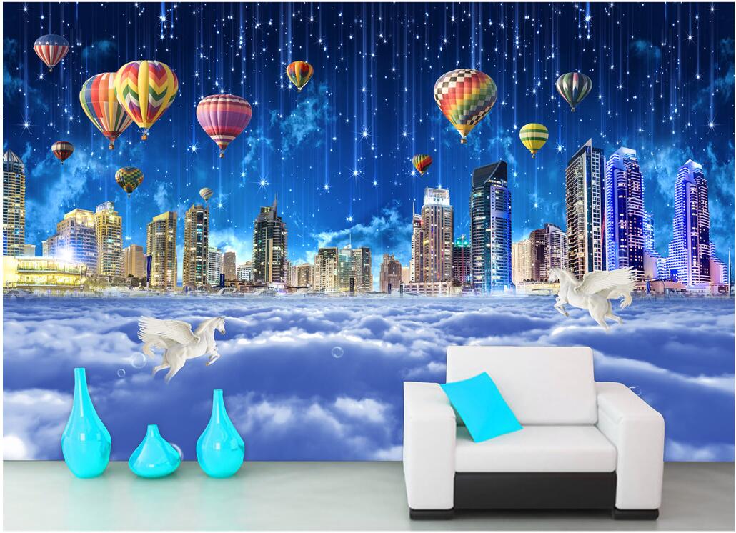 

WDBH custom photo 3d wallpaper Fantasy Starry City Wonderland background living Room home decor 3d wall mural wallpaper for walls 3 d, Non-woven