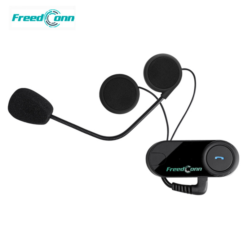 

2pcs/lot FreedConn T-COMOS FM Bluetooth Motorcycle Helmet Intercom Interphone Headset Microphone for Full Or Half Face Helmet