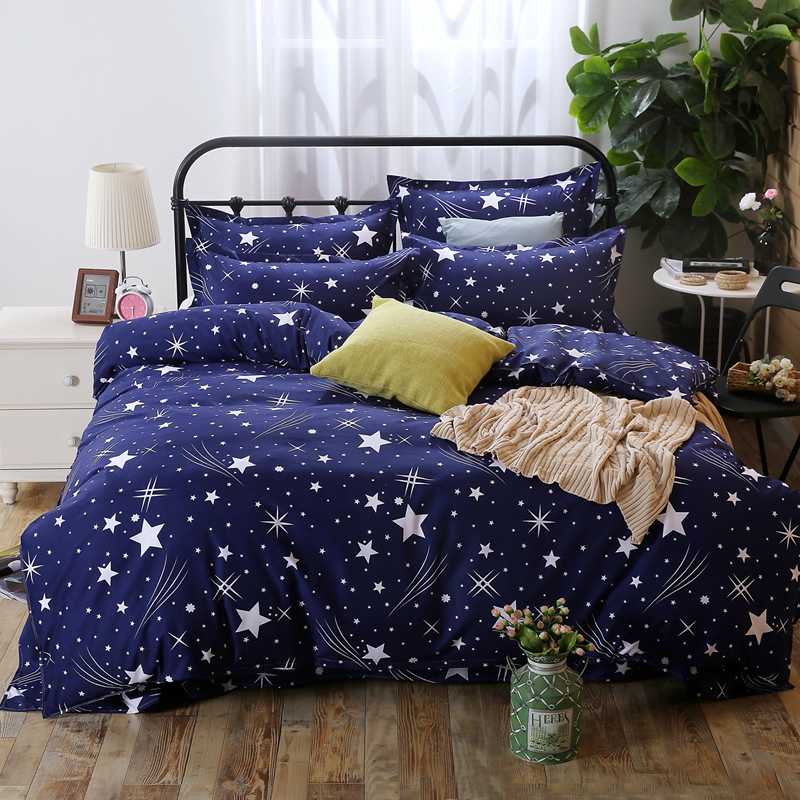 

Home Textile Blue Red Bedding Set King  Queen Size Soft Comfortable Quilt Cover Set Fashion Hot Sale of Home Bedclothes