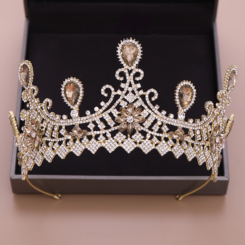 

Alloy Crystal Women Girls Tiaras headdress Crowns Headpiece Pageant Wedding Hair Piece Accessories Bridal Head Jewelry