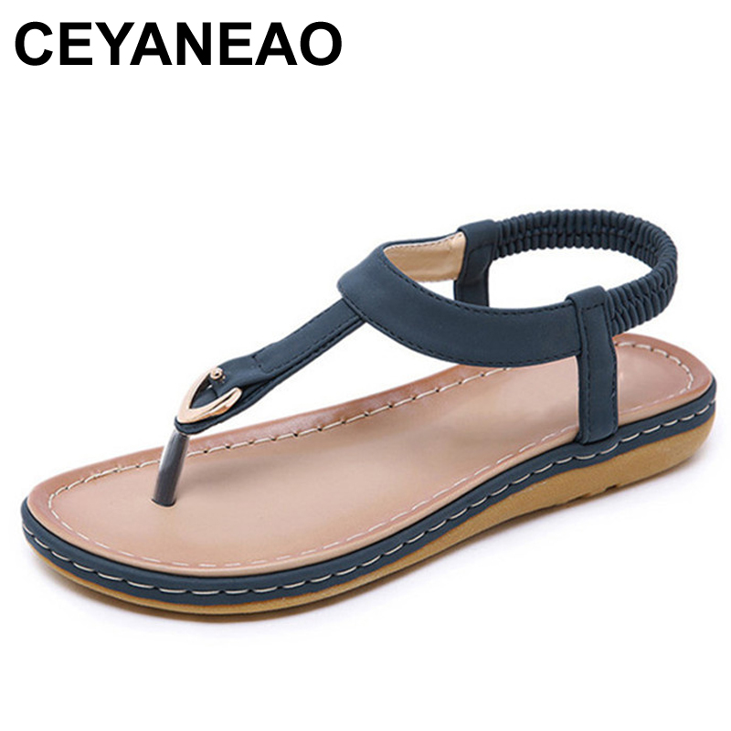 

CEYANEAO 2020 women's sandals Large size: 41, 42 Ladies shoes summer Beach slates; sandals with low heels for women wedge sandal, Black