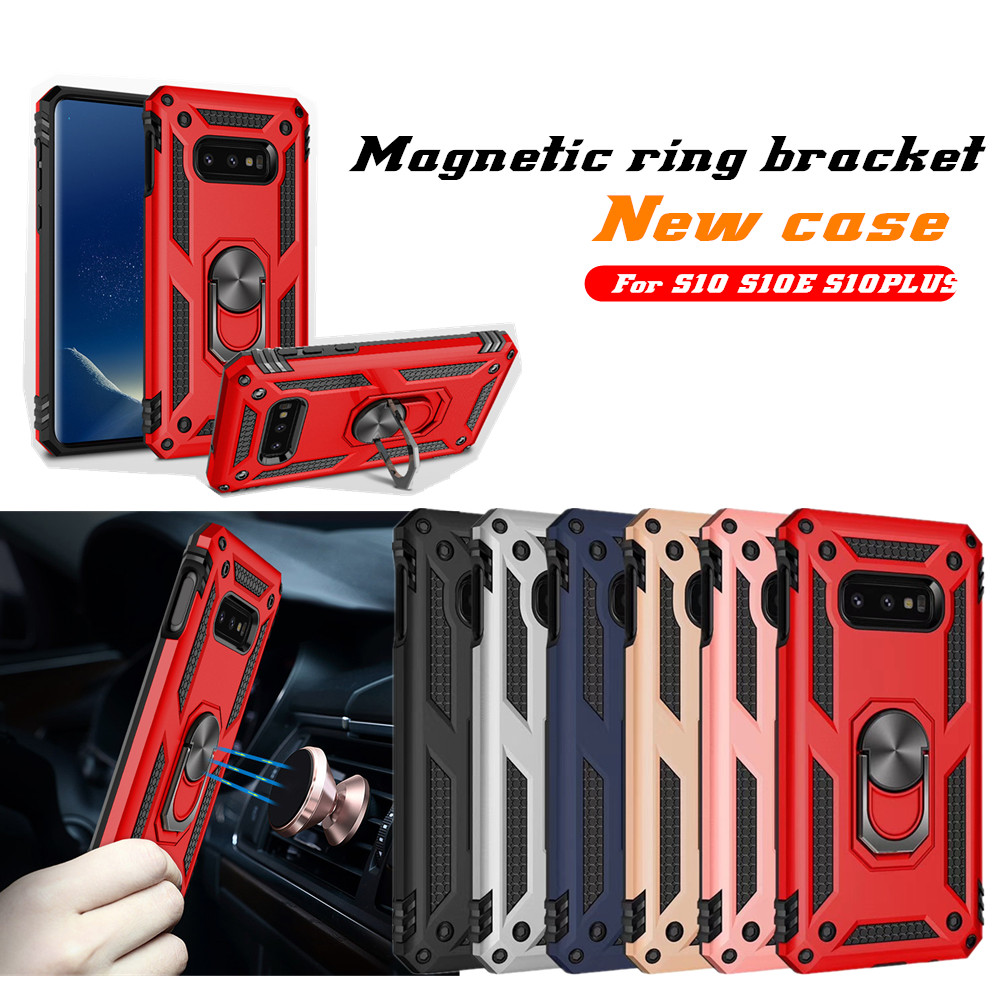 

Hybrid Armor Cover For For Iphone 11 Pro Max XR X XS 8 7 Samsung Note 10 Pro A70 A20E A2 CORE A70 M30S HUAWEI P30 Magnetic Stand Armor Case, Gold