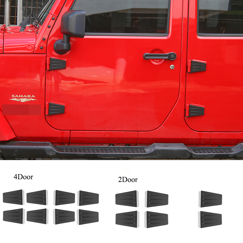 

Door Hinge Enhanced Version Strengthen Decoration Cover 2 Doors Fit For Jeep Wrangler 2007-2017 High Quality ABS Auto