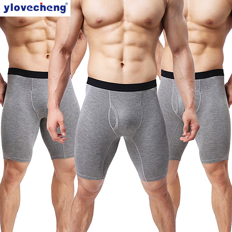 

New comfort panties 95% cotton lengthened men's underwear pure cotton length anti-wear exercise men's boxer shorts European size