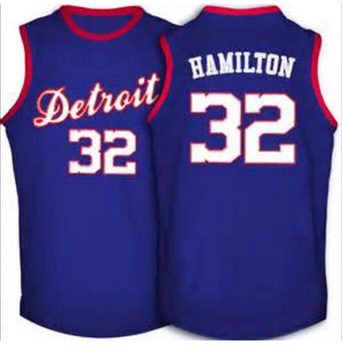 

Custom Men Youth women Rare # 32 Richard Hamilton Round neck Mesh College Basketball Jersey Size -4XL or custom any name or number jersey, Blue men s-4xl