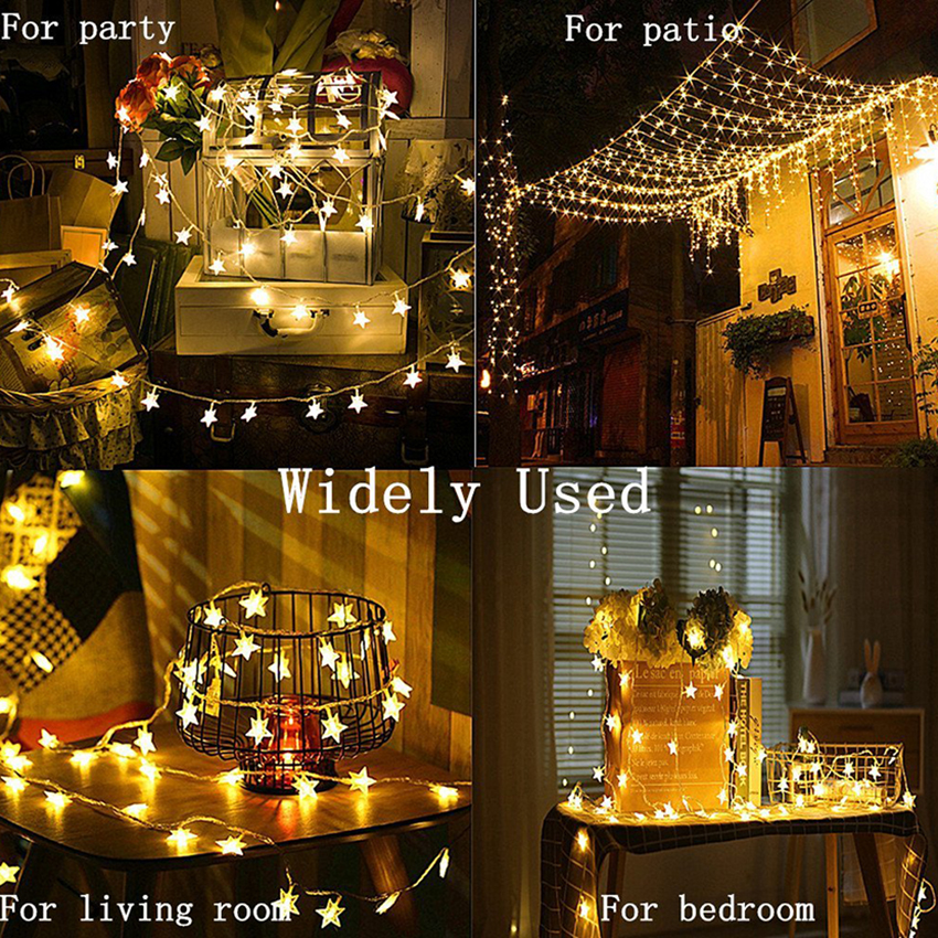 

3M 20 Leds Star Shaped LED Fairy String Lights Battery Operated Holiday Christmas Party Wedding Decoration Fairy Lights