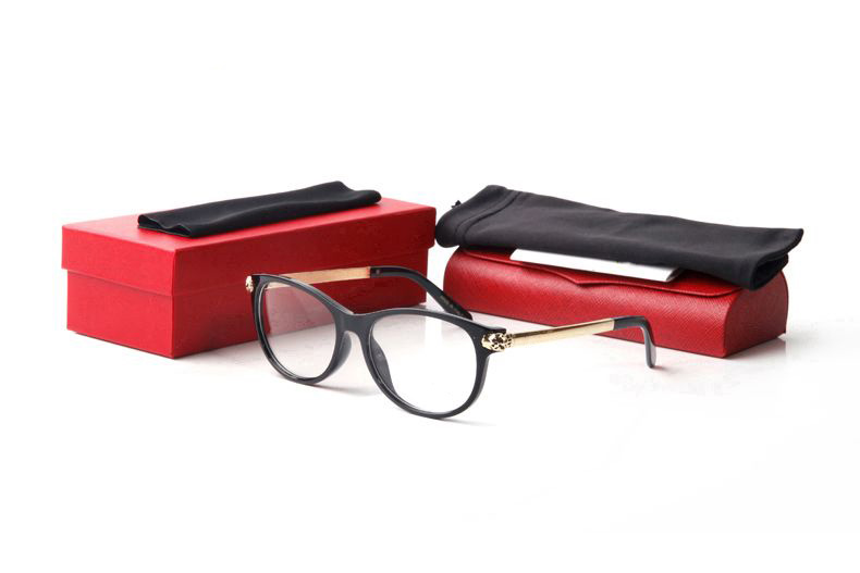 

Hot Sell Fashion Sunglasses Men Women Brand Designer Leopard Plain Glasses Optical Frames Eyewear Myopia Eyeglasses Oculos With Box