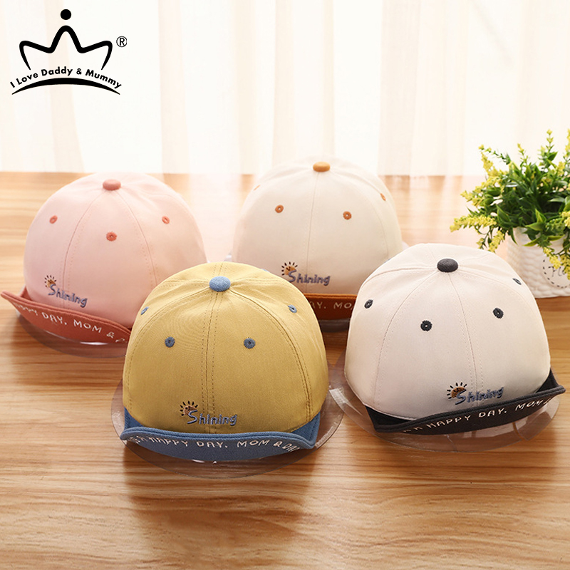 

Baby Hat Summer Letter Cotton Baby Boy Baseball Cap Soft Eaves Kids Girls Adjustable Sun Hat, Pink