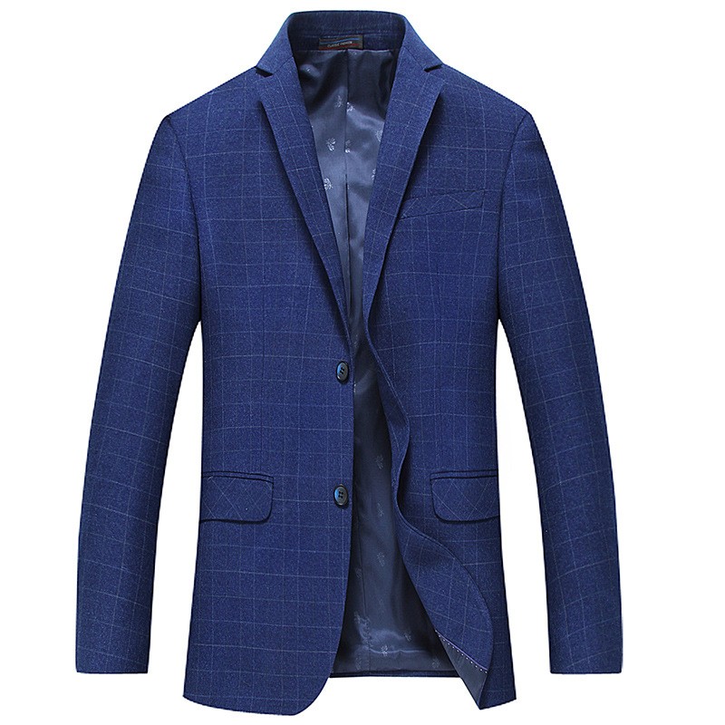 

Spring new style Business blazers jacket Men' business blue suits high quality fashion single breasted blazer men, Photo color