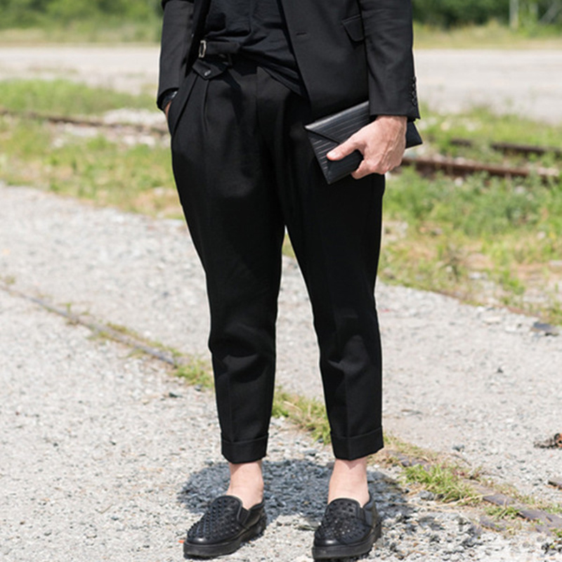 

27-44 2018 Men's clothing GD Hair Stylist fashion Catwalk edge curl causal harem pants costume plus size costumes, Black