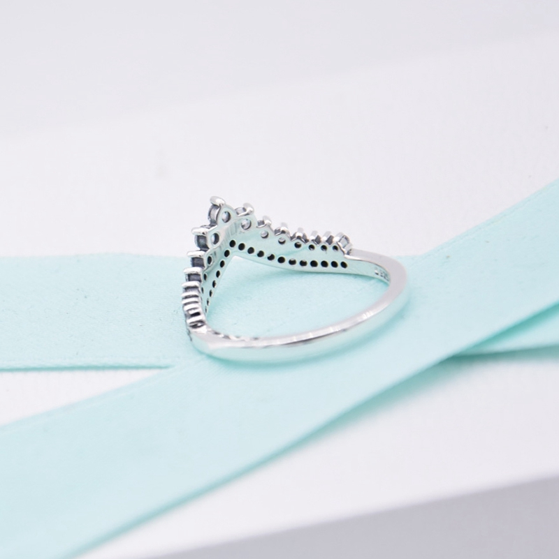 

Wholesale- wish ring for Pandora 925 sterling silver inlaid CZ diamond jewelry elegant ring fashion ladies single item with original box