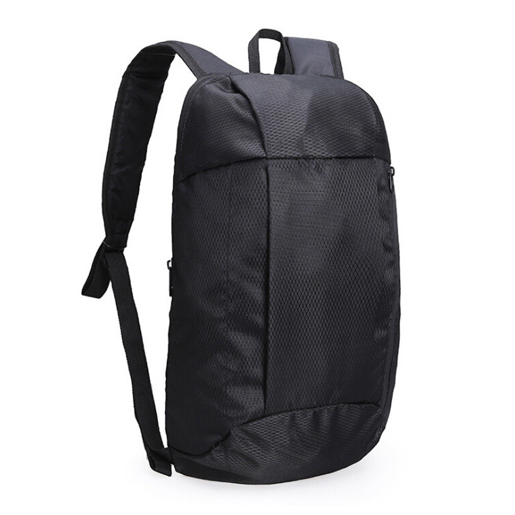 

New Men Women Small Backpack Bag Outdoor Sport Travel Shoulder Sling Backpack nylon Oxford Waterproof Lightweight Foldable, Black