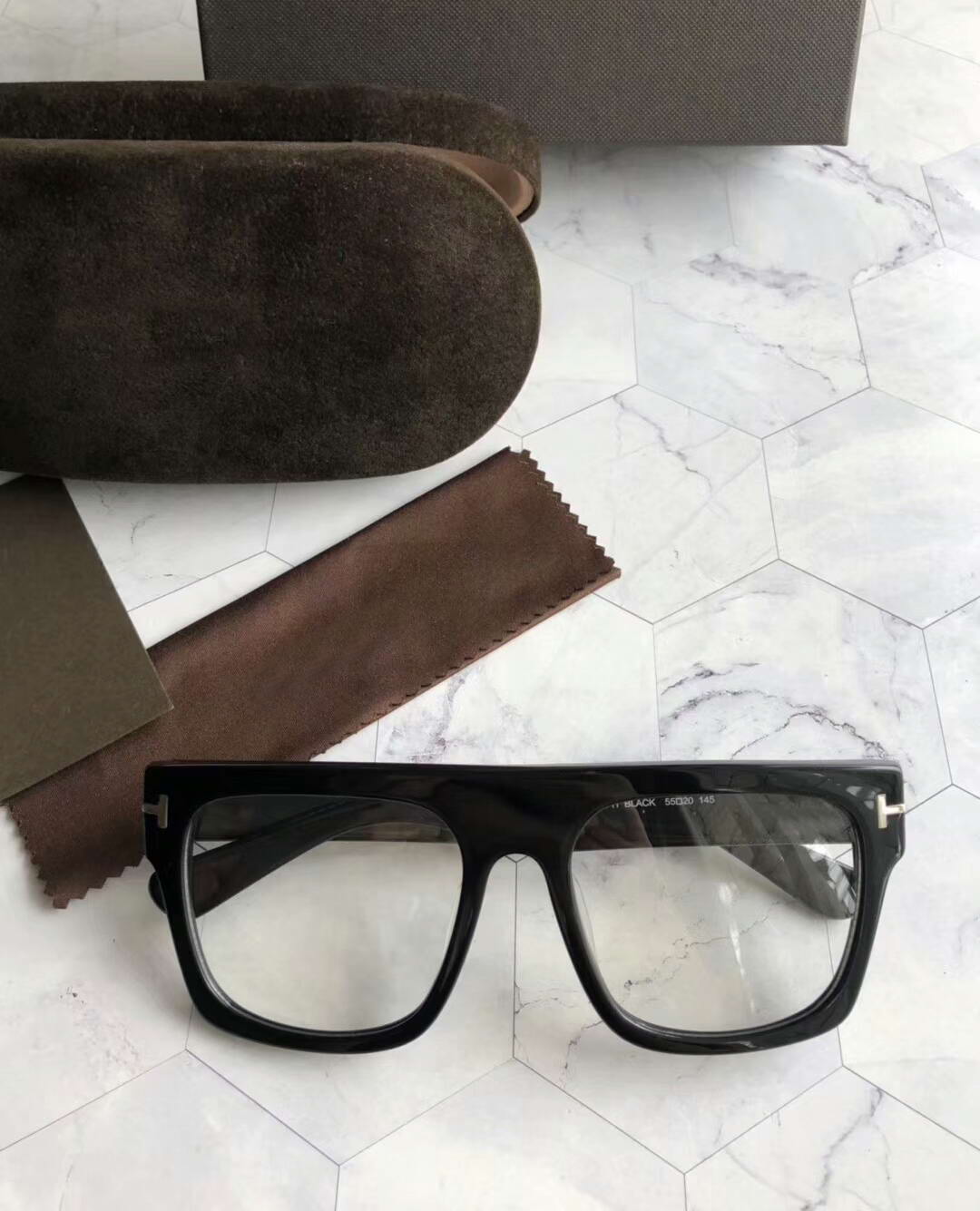 Luxury-Mens ft0711 Fausto Eyglasses Glasses Black Frame Clear Len Gafas de sol designer sunglasses glasses Eyewear high quality New with Box