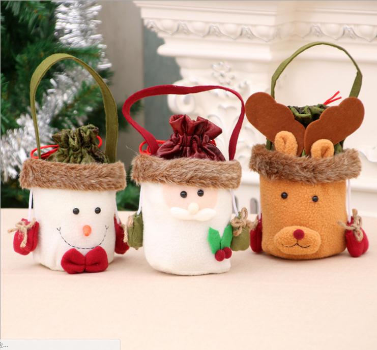 

New Christmas decorations, old man, elk, high-end candy gift bag, Christmas Eve, apple bag, gift bag