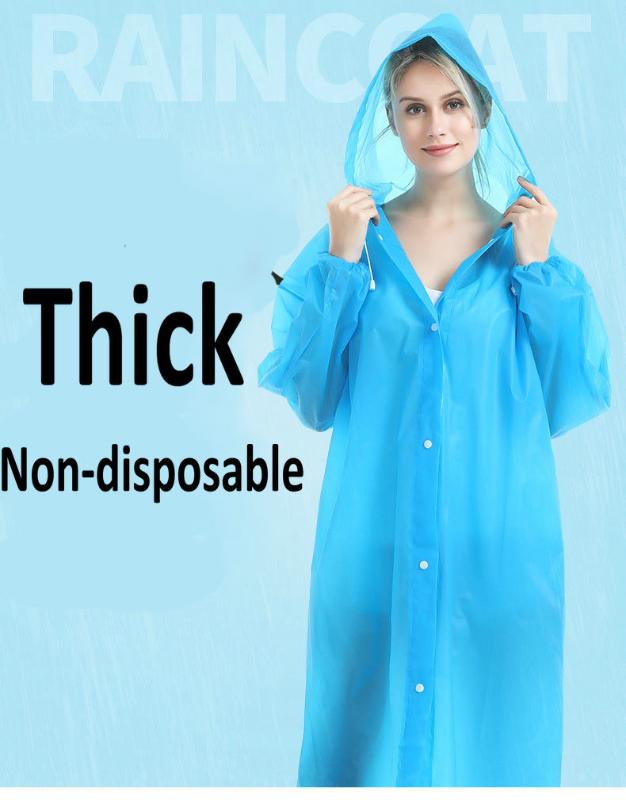 

Thick Portable Transparent Raincoat Adult Outdoor Climbing Disposable Suit With Cap Single Hiking Poncho Plastic Rain Cover