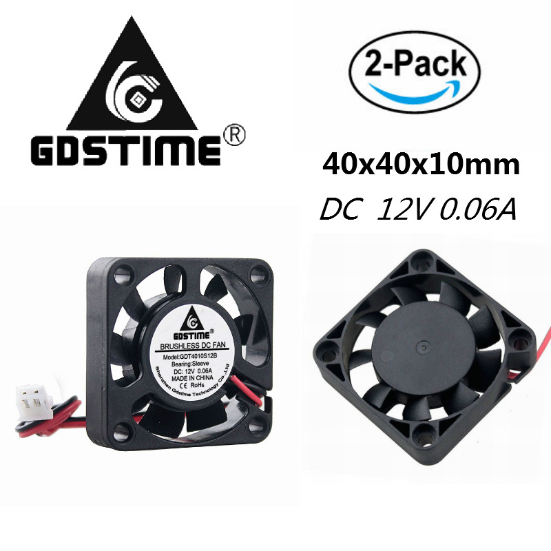 5Pcs 24V 2-Pin DC Cooling Fan 40mm 40x40x10mm 4cm 4010s Mini Brushless Cooler