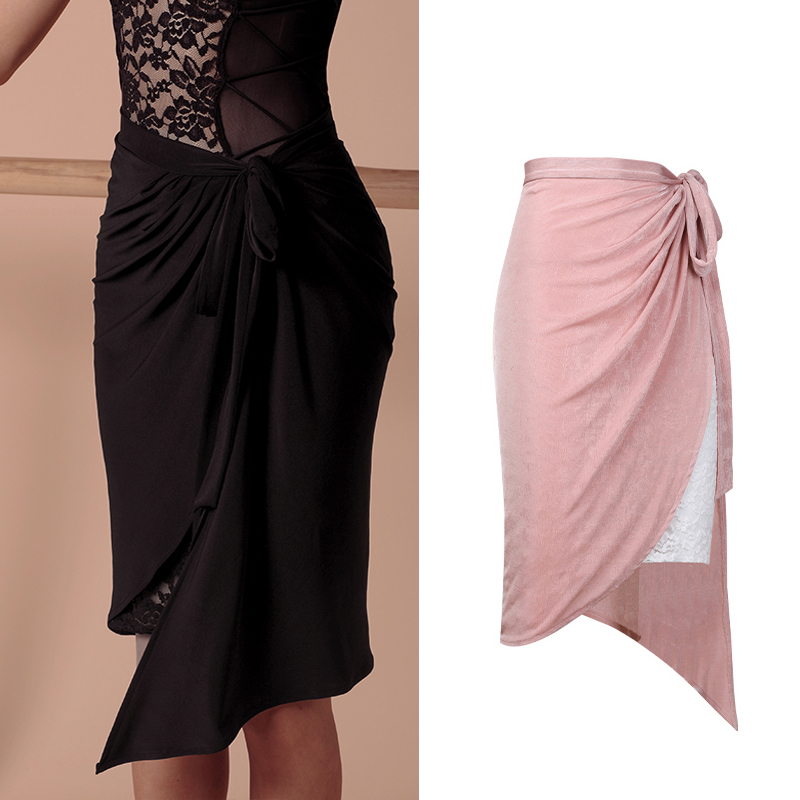 

Summer New Latin Dance Skirts Practice Dress Irregular Lace Lace Skirt Cha Cha Rumba Samba Latin Dance Costumes Dress SL3436, As picture