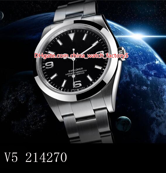 

Hot Selling Top Quality V5 BP Maker Perpetual 39mm 214270-0003 Explorer No Date Asia 2813 Movement Mechanical Automatic Mens Watch Watches, No box papers