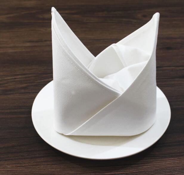 

50cm*50cm Plain White Napkin Cotton Hotel Resturant Home Table Napkins Fabric Wedding Kitchen Towel Table Towels Cloth GGA2131