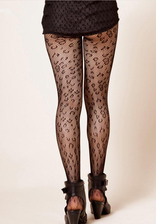 

Leopard anti-hook wire net stockings Super elastic retro hollow sexy Jacquard net socks Black Stokes Female Erotic Oil Thigh