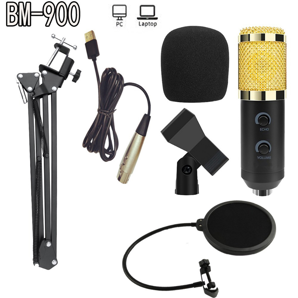 

high quality new BM-900 Podcast Recording microphone with Stand Professional Condenser Studio Broadcasting Microphone Condenser microphone