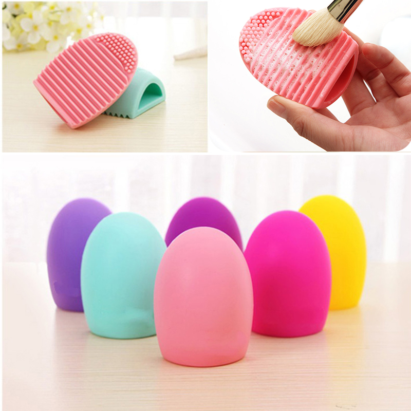 

Silicone Makeup Brushes Cleaning Pad Mat Brush Washing Tools Silicone egg brush Scrubber Board Makeup Cleaning