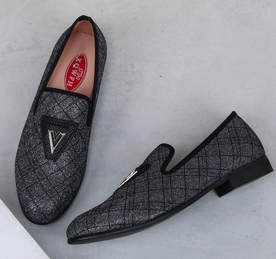 

New Italy Style Luxury Designer Men Loafers Slip On Party Wedding Men Dress Shoes Fashion Men's Business Shoes I23, Black