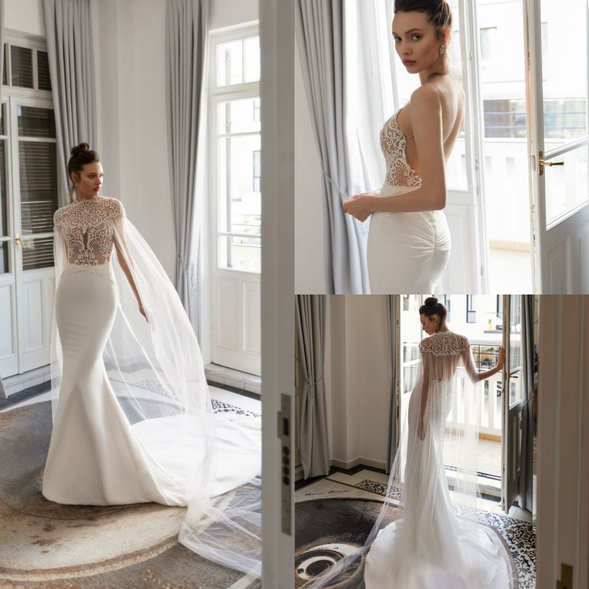 

2020 Julie Vino Mermaid Wedding Dresses With Wrap Spaghetti Beading Sweep Train Lace Bohemian Wedding Dress Appliqued Sexy Bridal Gowns, Champagne