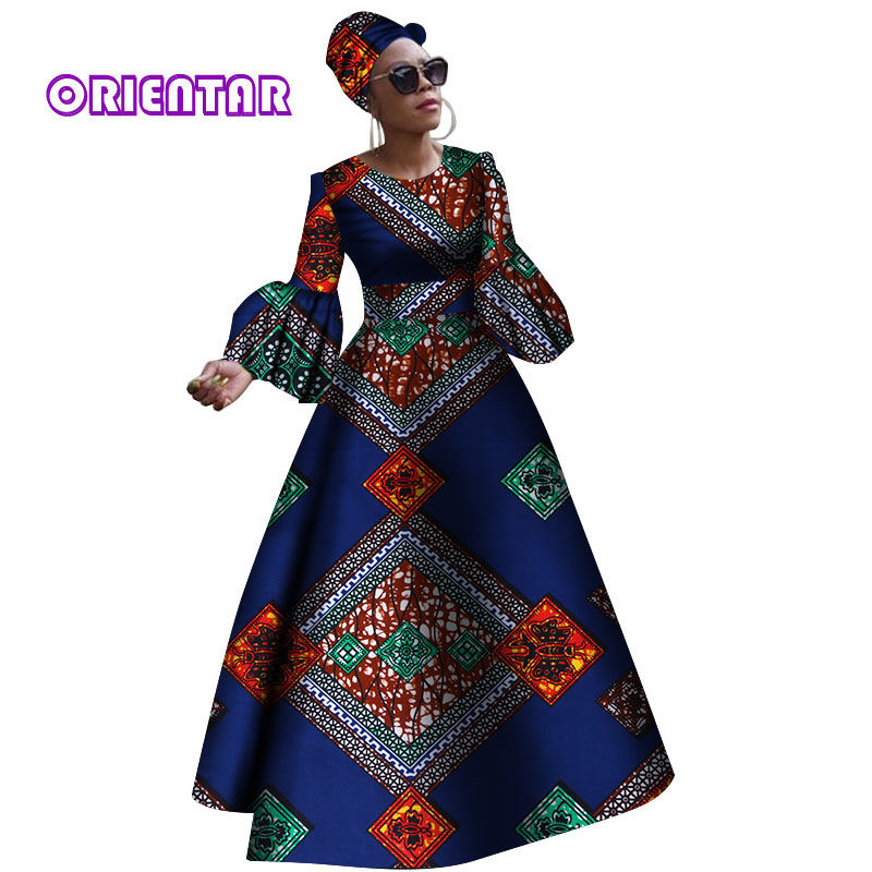 

Ethnic Clothing 2021 African Dresses For Women Dashiki Riche Dress Africa Long Sleeves Party Plus Size WY2868