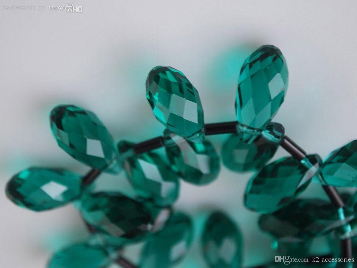 Nouveau 5x8mm à Facettes Vert foncé Emerald Gemstone Loose Beads 15/"