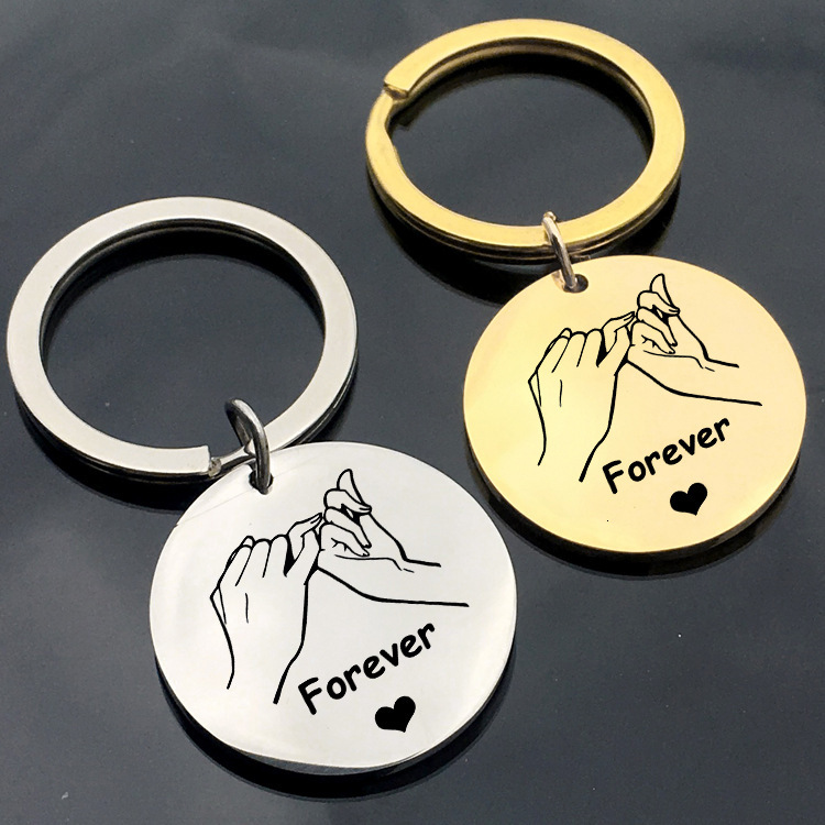 

Couples Hook Commitment Pinky Promise Stainless Steel Key Ring