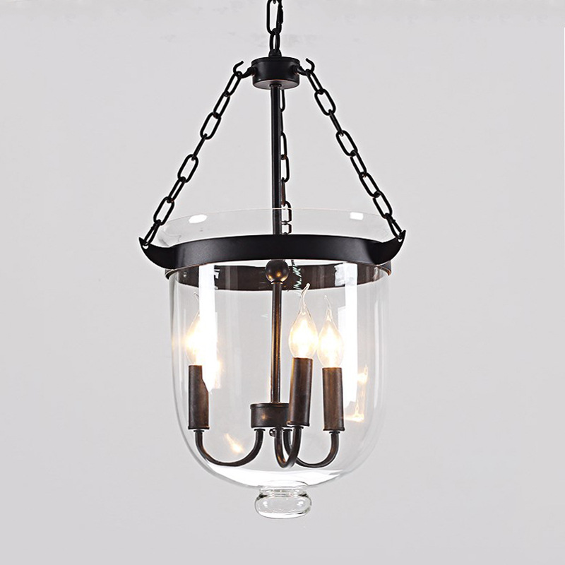 

RH Retro American Country Loft Iron Pendant Lamp Glass Bucket Mediterranean Bar Warehouse Light Pendant E14 Lighting Fixture