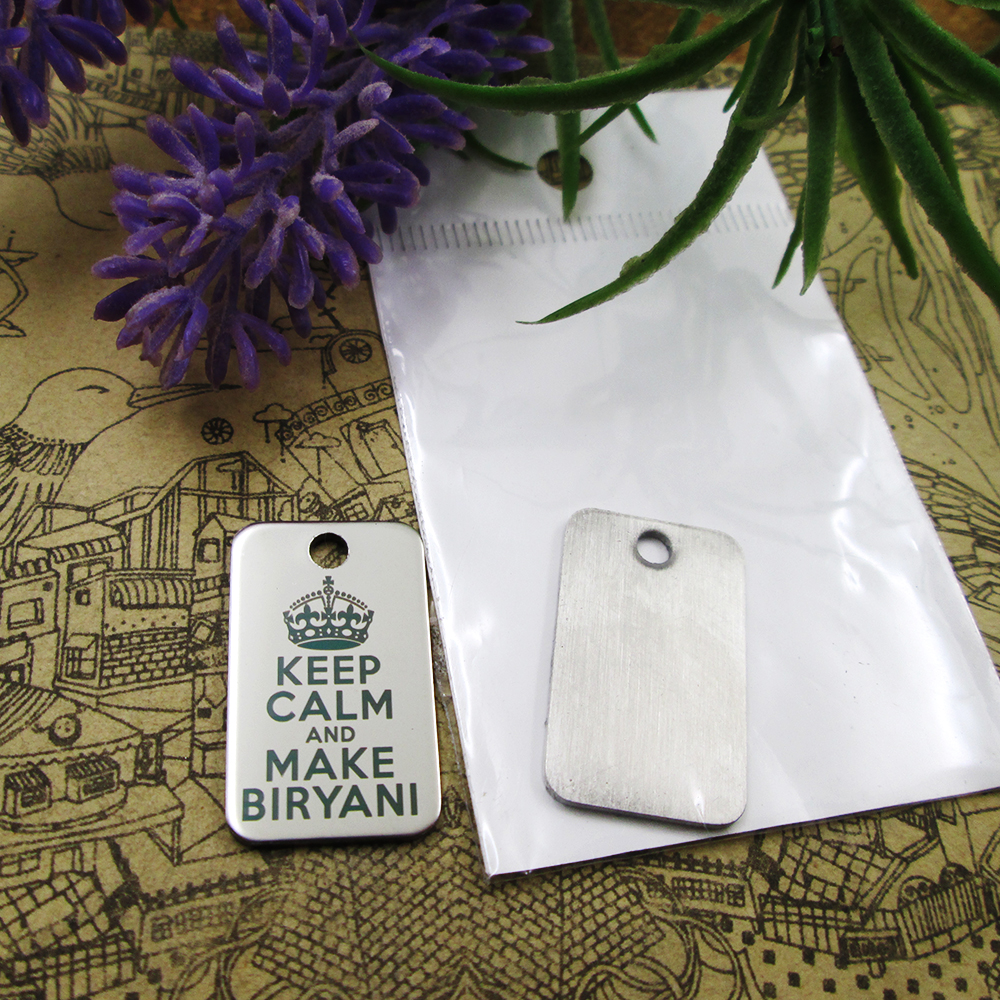 

40pcs--"keep calm and make biryani"stainless steel charms more style for choosing DIY Charms pendants for necklace