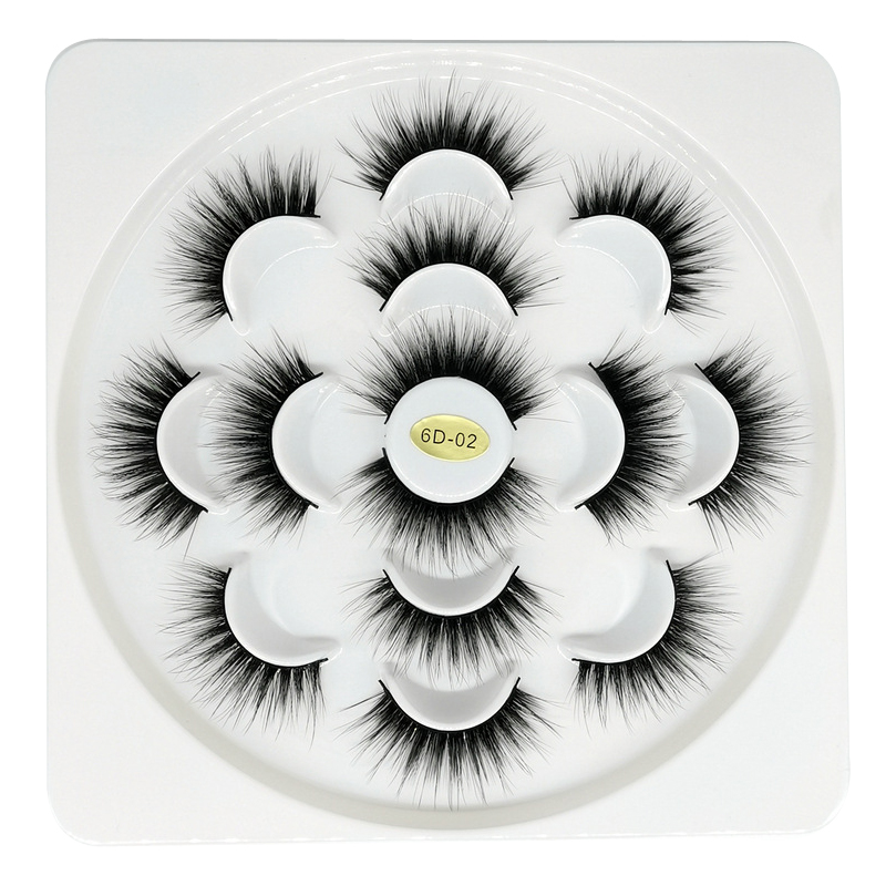 

7 pairs Natural False eyelashes Fake Lashes Long makeup 6D Synthetic Hair Lashes Eyelash Extension for Make Up