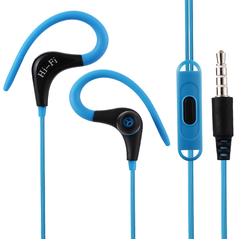 

3.5mm Sport Headphones In Ear Noise Cancelling Running Earphones with Mic Earhook Wired Stereo Earbuds for iPhone Samsung Smartphones, New hifi sport headphone