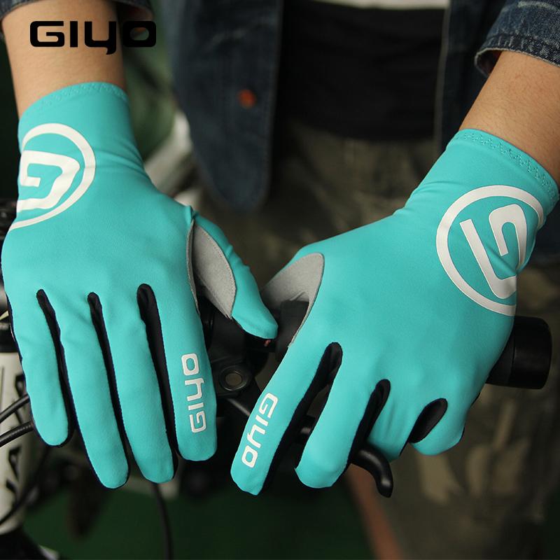 

GIYO Touch Screen Long Full Finger Gel Sport Cycling Gloves Women Men Bicycle Gloves MTB Road Bike Riding Racing Gloves, Black