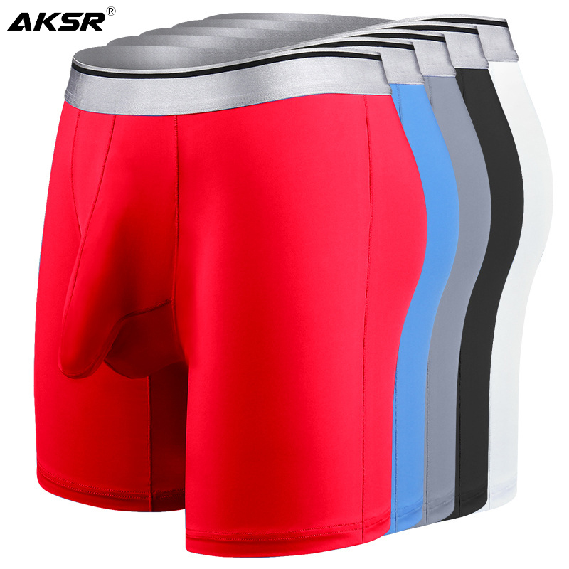 

Men's Boxer Underwear Breathable Separate Pouch Panties Sexy Man Underpants Sports Boxer Shorts Underwear Men Plus Size 7XL, Black