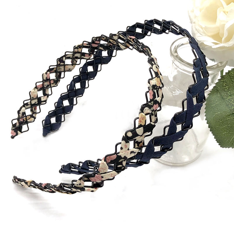 

Vintage Hollow Fabric Hairband Irregular Multi Color Flower Headwear Headband For Women Elastic Solid Soft Hair Accessories