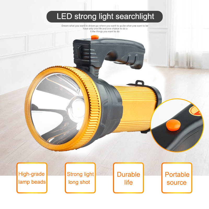 

New Hot LED Rechargeable Super Bright Searchlight Handheld Portable Spotlight