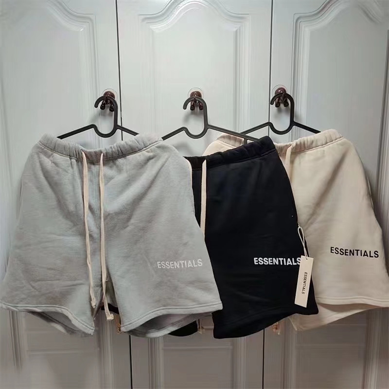 

Cotton Shorts Drawstring Elastic Waist Men Women 1 High Quality Shorts Short, Black