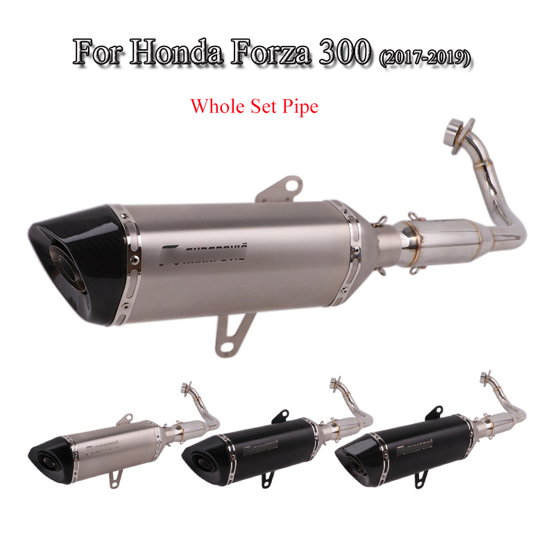 

Forza 300 Full Exhaust System Pipe Front Link Tube Muffler Exhaust Tail Pipe With DB Killer For 2017 2018 2019 FORZA 300