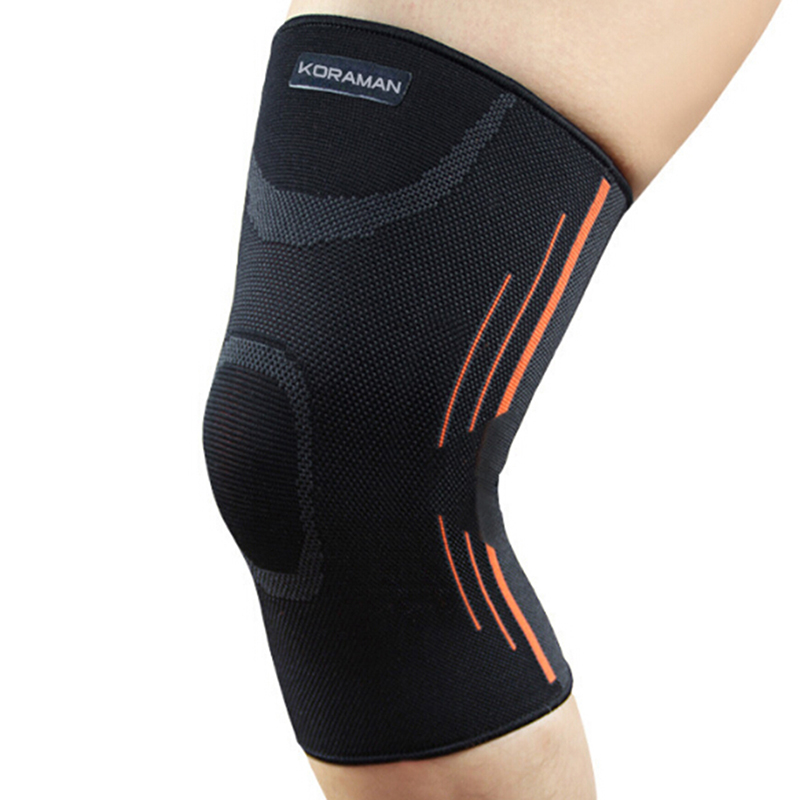

1Pcs Fitness Running Cycling Knee Support Braces Elastic Spandex Sport Compression Knee Pad Sleeve For Basketball Volleyball, Black